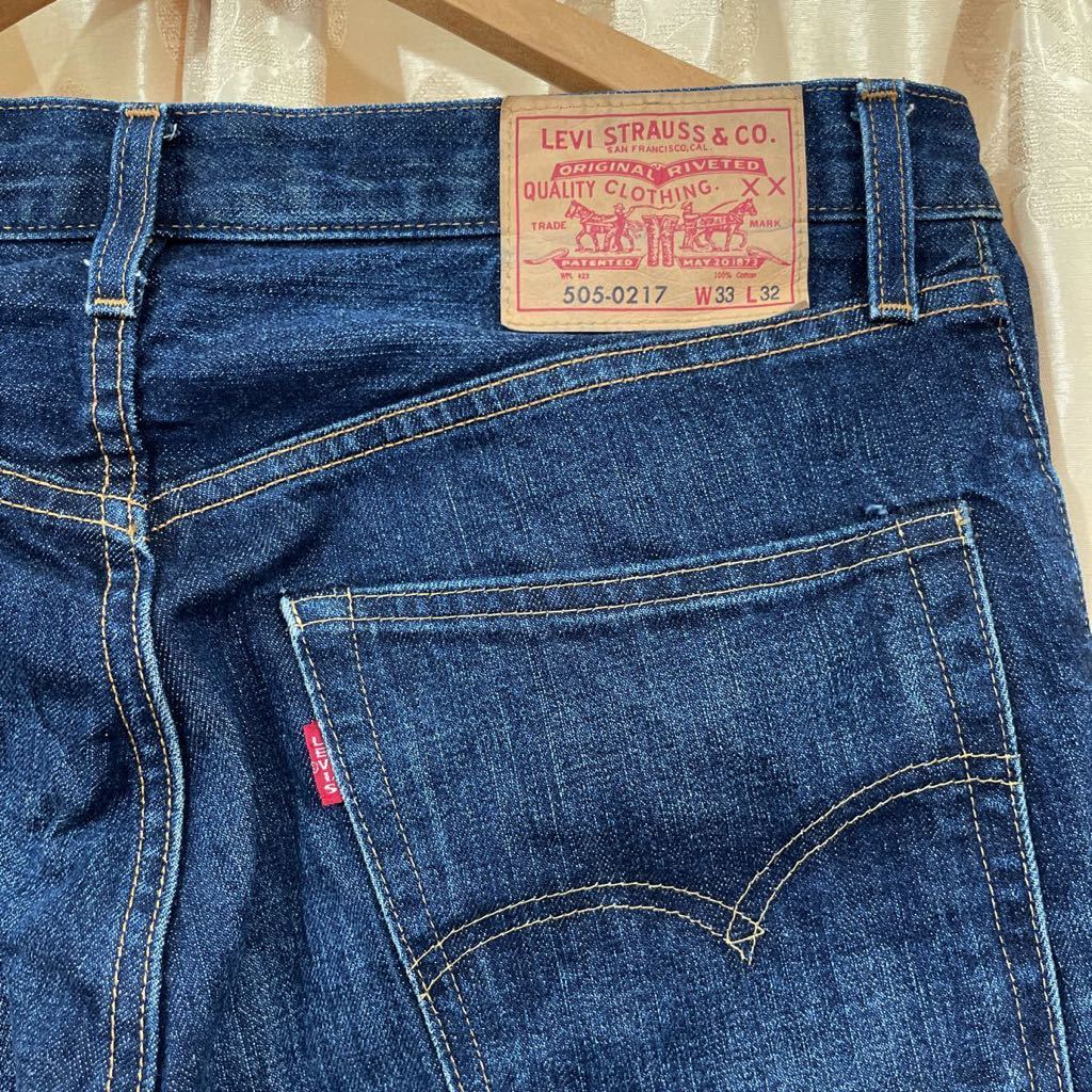 復刻 LEVI'S LVC リーバイス505-0217 デニムパンツ42TARONジッパー サイズW33L32 濃紺 ビッグE トルコ製