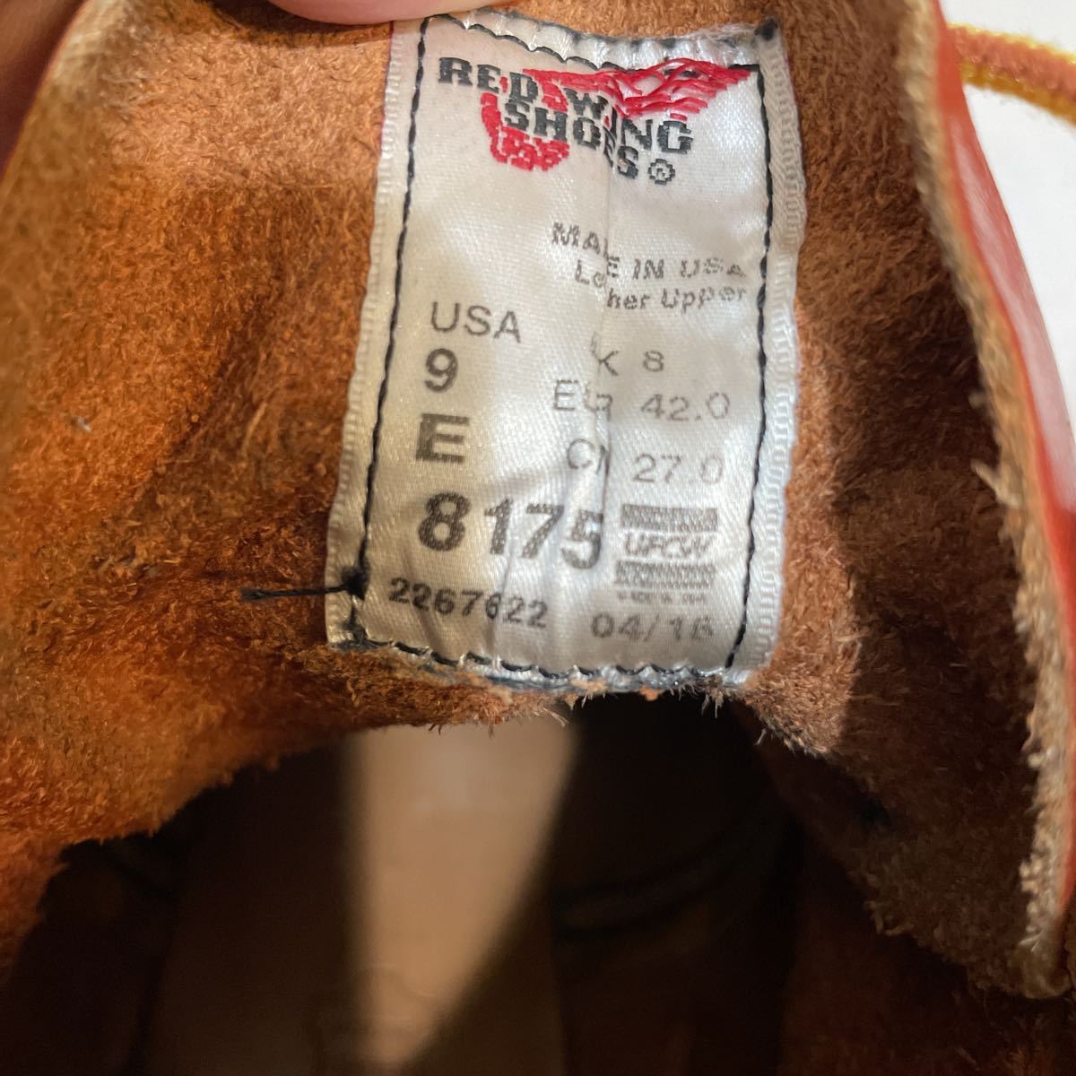 REDWING レッドウィング8175 アイリッシュセッター ブーツ サイズ9E 赤