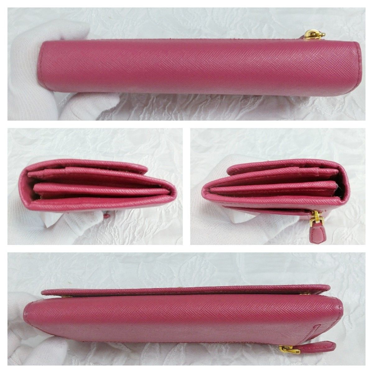 美品 PRADA プラダ サフィアーノ 長財布 ピンク パスケース 付属 美品 PRADA プラダ サフィアーノ 長財布 ピンク パスケース 付属