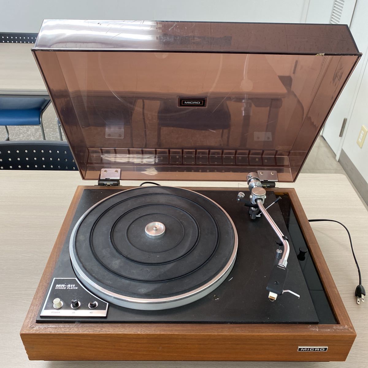 ☆1 MICRO マイクロ MR-411 レコードプレーヤー ターンテーブル