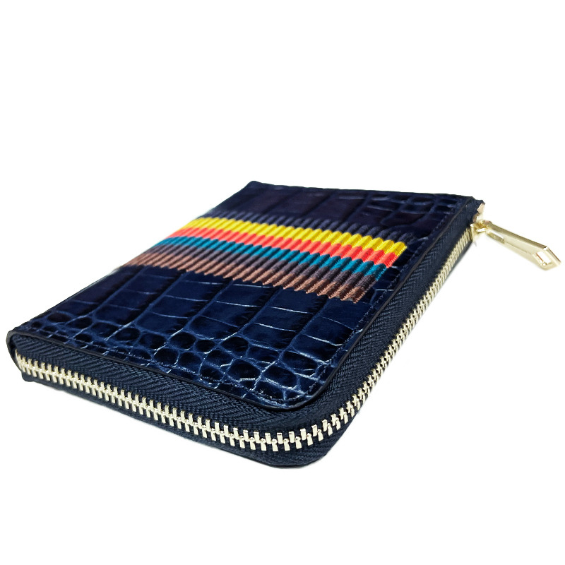  Paul Smith new goods change purse .M1A-5303-A40013 41 navy × multi stripe coin case leather original leather free shipping parallel imported goods 