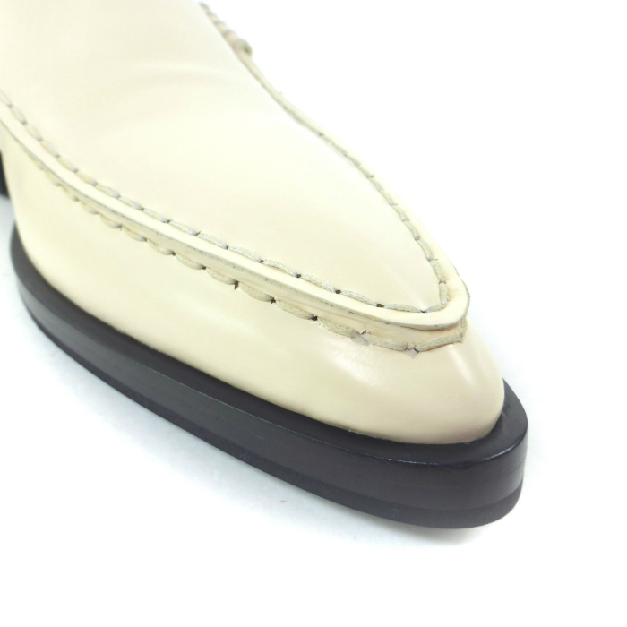 ジルサンダー （JIL SANDER） フラットモカシン レザー ポインテッドトゥ ローファー J15WR0014 Naturale 靴 ＃38.5（新品）_画像5