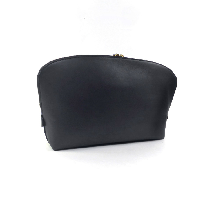  The * low (The Row) Elliee Lee clutch bag leather black W1493( new goods )