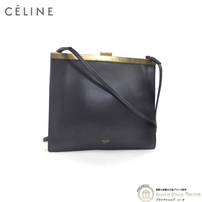 セリーヌ （CELINE） Clasp Bag クラスプ ミニ 斜め掛け ショルダー バッグ 18105 リコリッシュ 旧ロゴ（中古）