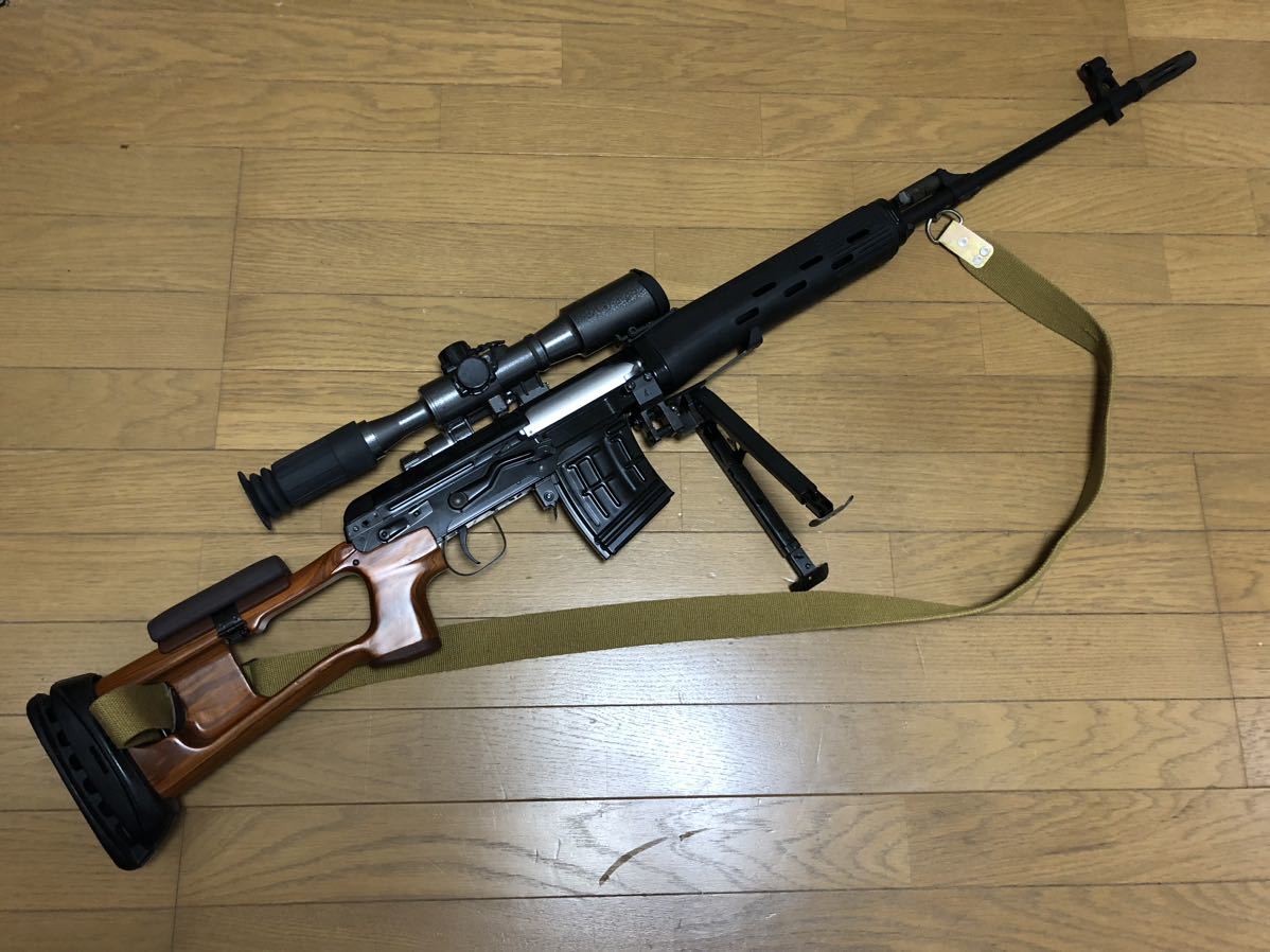 WE ドラグノフ SVD ガスブローバック リアルウッド フルメタル スチール フレーム GBB ロシア ソ連 リアルソード CA CYMA AKM AKS 74 AKの画像4