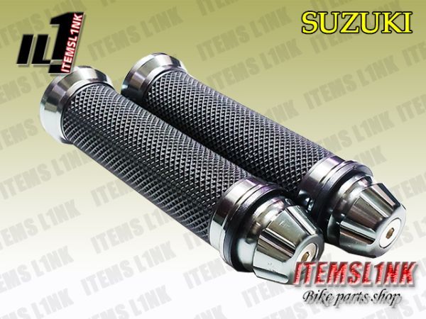 送料安LK2-1GRA アルミ ハンドル グリップ GS400 GS400L GSX250E GSX400/E/L GSX400F GSX400FS GT250 GT380 GT750 GS750 RG250 RG400 汎用_画像1