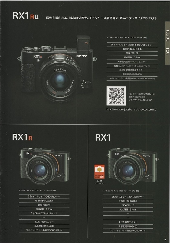 Sony Sony RX100/RX10 catalog /\'17.11( unused beautiful goods )