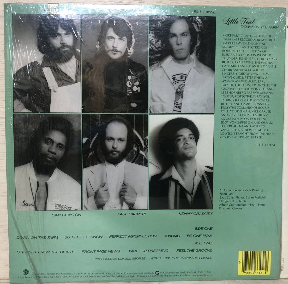 □□8-LP【12157】-【US盤】LITTLE FEATリトル・フィート* 「DOWN ON THE FARM / ダウン・オン・ザ・ファーム」_画像2