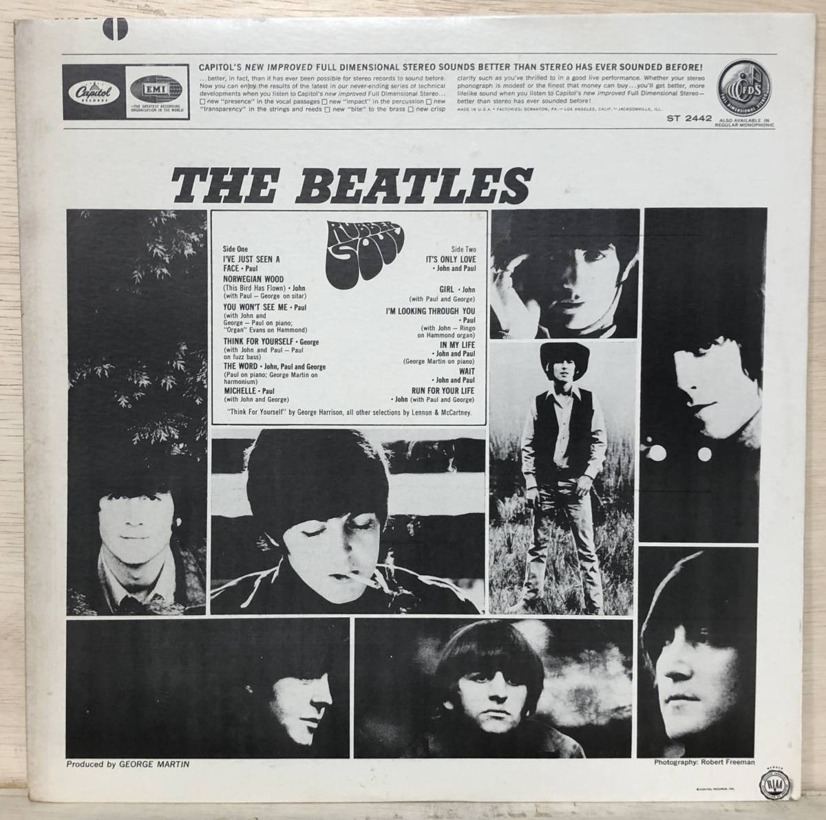 **8-LP[12158]-[US record ]BEATLES Beatles *RUBBER SOUL American kyapitoru editing record [ Raver * soul ]