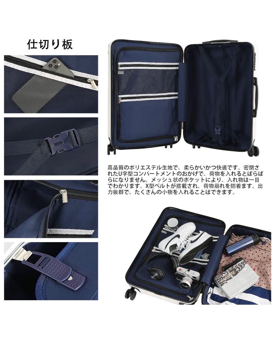 新品/スーツケース/キャリーケース/ブルー/ファスナー/中型/旅行バッグ