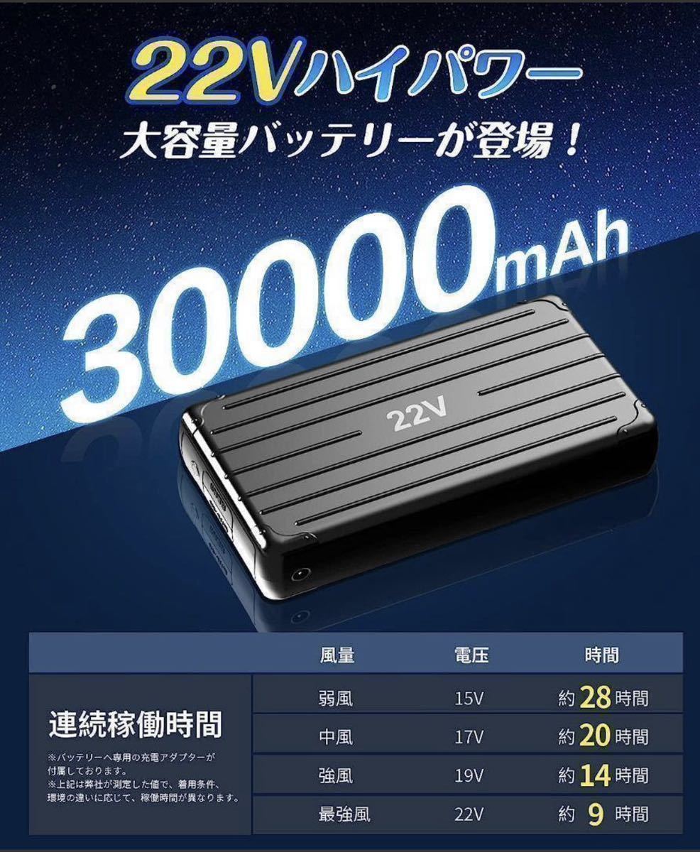 空調服ファンバッテリー 22V セット 2023年新作 業界人気商品 オススメ