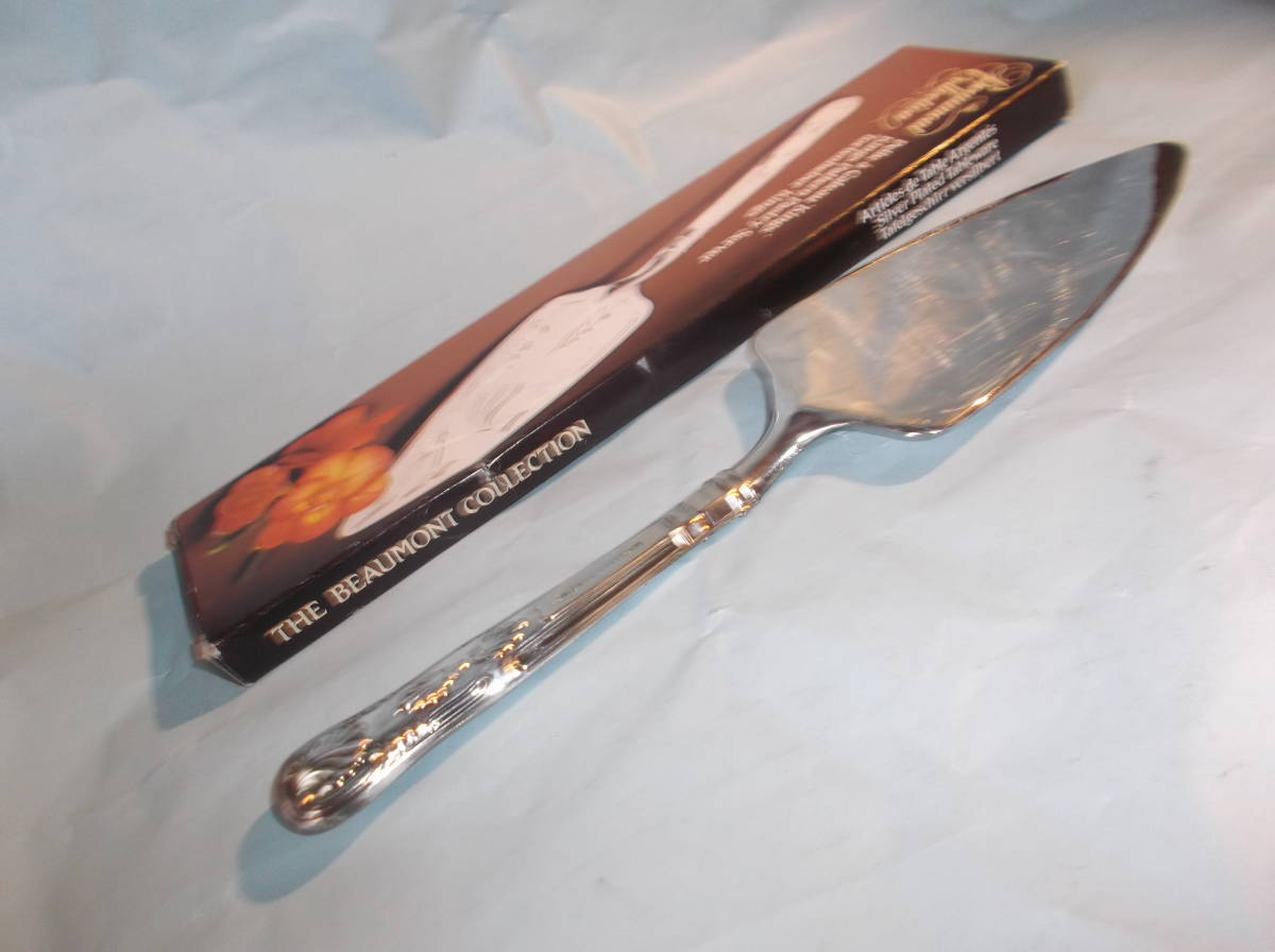 英国ビンテージ アンティーク シルバープレート ケーキサーバー リフター 菓子 スイーツ キングスパターン MAYELL E.P. ON ZINC ENGLAND_画像4