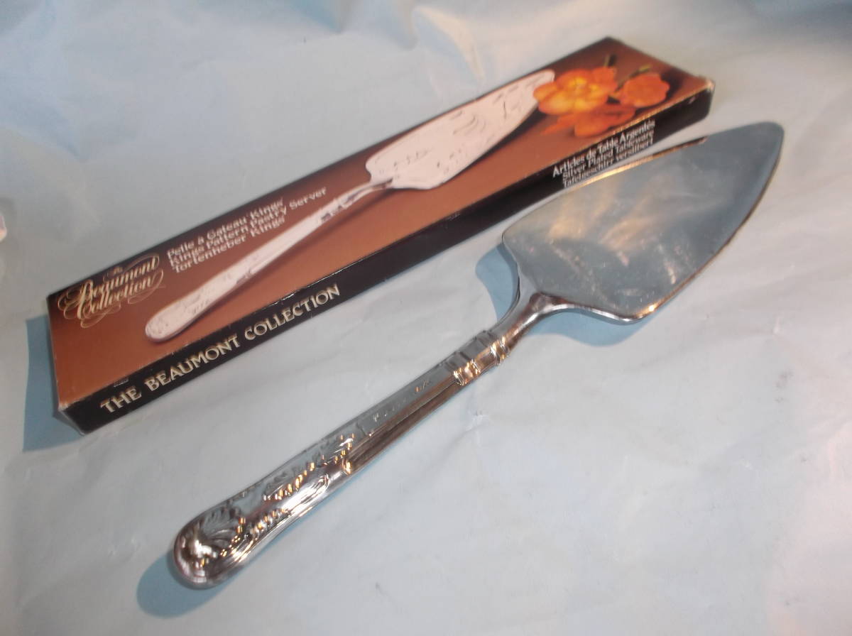 英国ビンテージ アンティーク シルバープレート ケーキサーバー リフター 菓子 スイーツ キングスパターン MAYELL E.P. ON ZINC ENGLAND_画像5