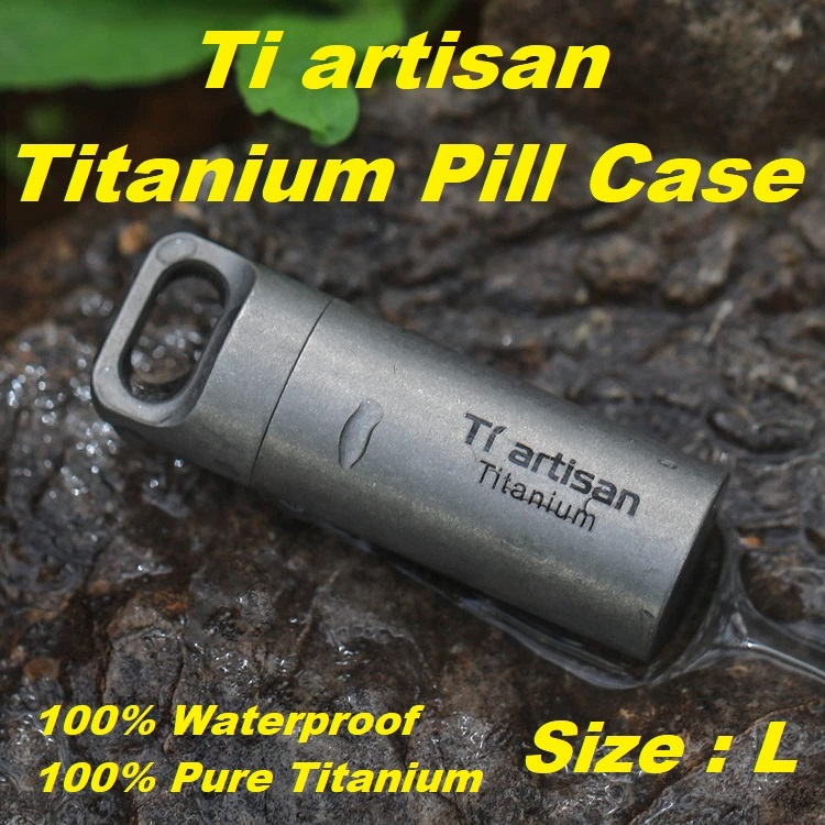 [A] Tiartisan Ti EDC Pill Case【新品】チタン ピルケース イヤー プラグ スノーピーク Esbit エスビット EPI MSR GSI コールマン CHUMS _画像1