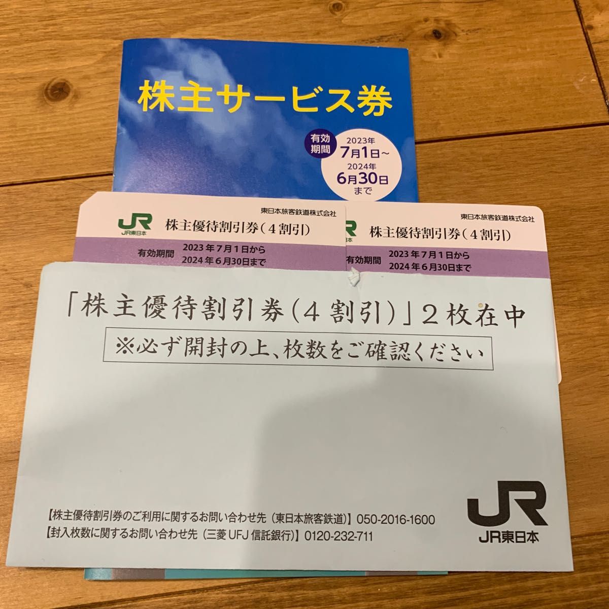 JR東日本株主優待割引券2枚 & 株主サービス券1冊｜PayPayフリマ