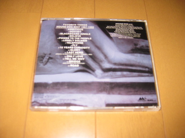 ベスト・アルバム FAVORITE THINGS HOUND DOG BEST 1987-1992 ハウンドドッグ AMCX-4138 ♪AMBITIOUS♪ONLY LOVE♪BRIDGE♪ROAD_画像2