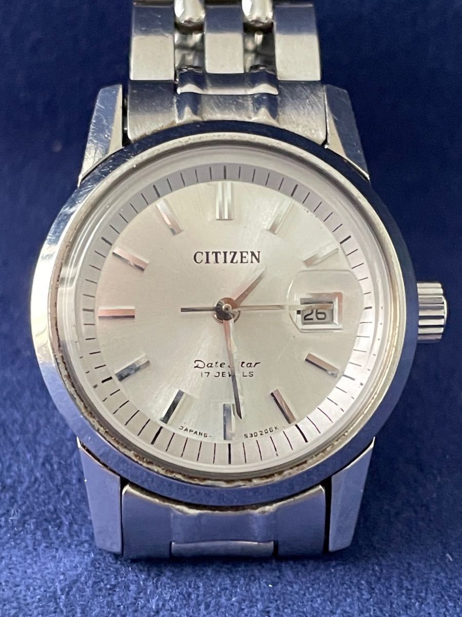 中古腕時計 CITIZEN シチズン Date Star 17石 4-530217K 手巻き (8.16