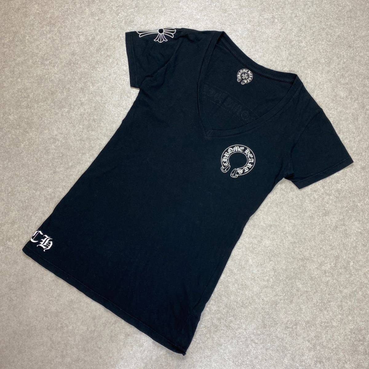 好評 ホースシュー アーチロゴ CHロゴ CHクロス Vネック Tシャツ