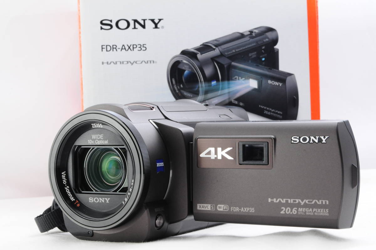 ★送料込み★ SONY 4Kビデオカメラ Handycam FDR-AXP35 ブロンズブラウン　（C1407)