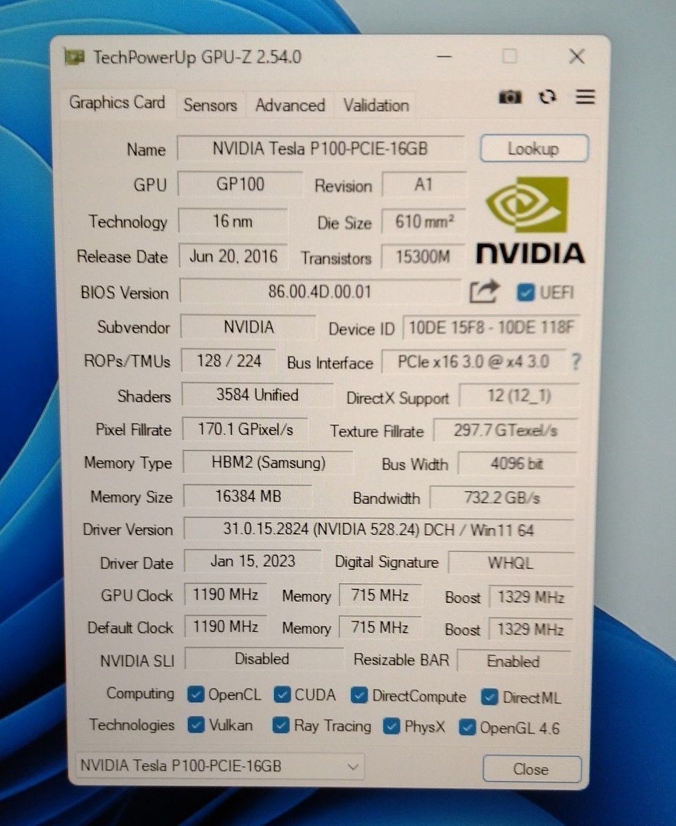 動作確認済】nvidia tesla p100 16GBモデル | JChereヤフオク代理購入