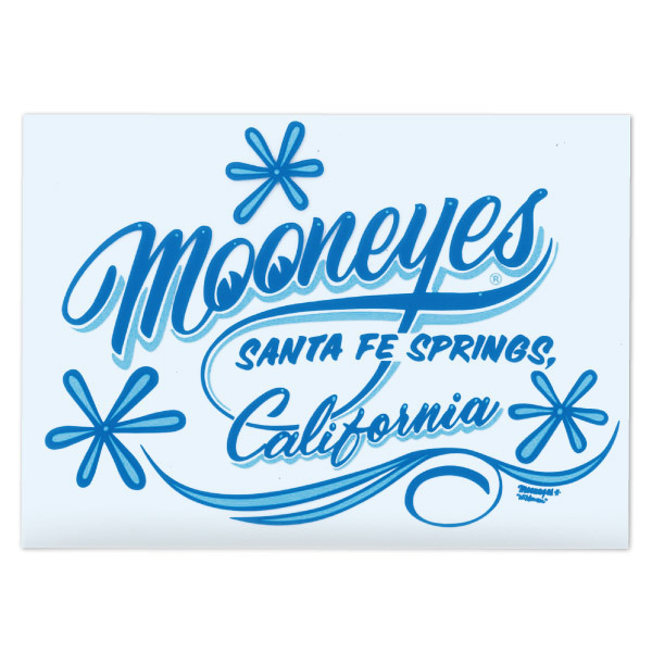  moon I zMOONEYES California Pinstripe Sticker голубой [DM173BL] California в тонкую полоску стикер 