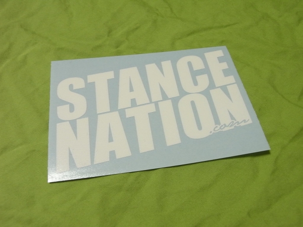 ☆2行☆ STANCE:NATION 抜きステッカー　白　USDM スタンスネイション_画像1