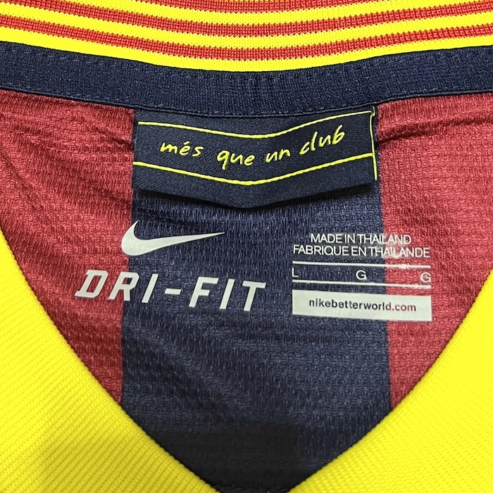 【送料無料】DEAD STOCK NIKE 2013-2014 FC BARCELONA ホーム フットボールシャツ vintage ユニフォーム フーリガン サッカーシャツ_画像7