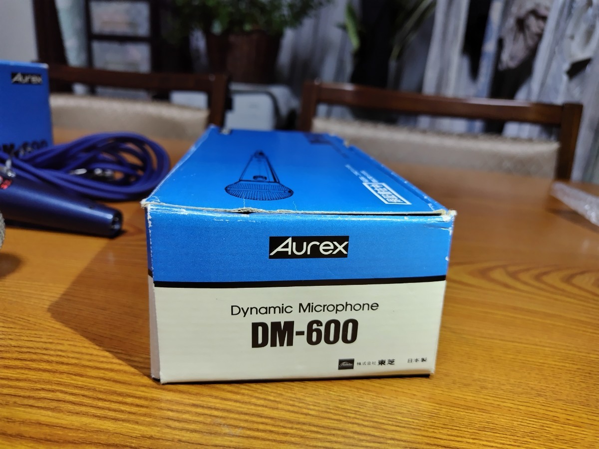 A821 マイクロホン 2本 東芝 Aurex DM-600 金属製 昭和デッドストック 元値8000円 _画像5