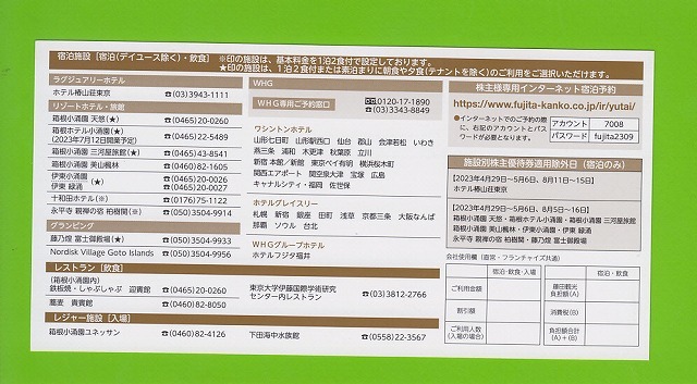 箱根小涌園ユネッサンご利用時の《レストラン20％割引券》　1～９枚　　：送料63円　（他と同梱可！）_画像2