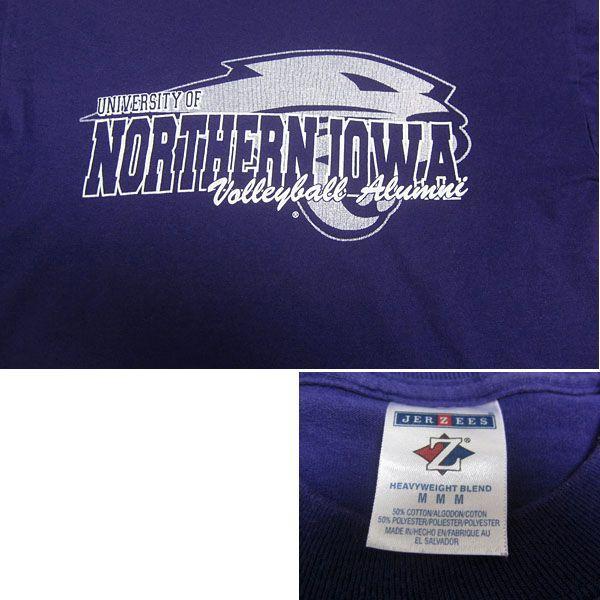 カレッジプリント Tシャツ UNIVERSITY OF NORTHERN IOWA ティーシャツ JERZEES サイズM 紫色 アメリカ輸入古着 ユーズド USED #n-116の画像3