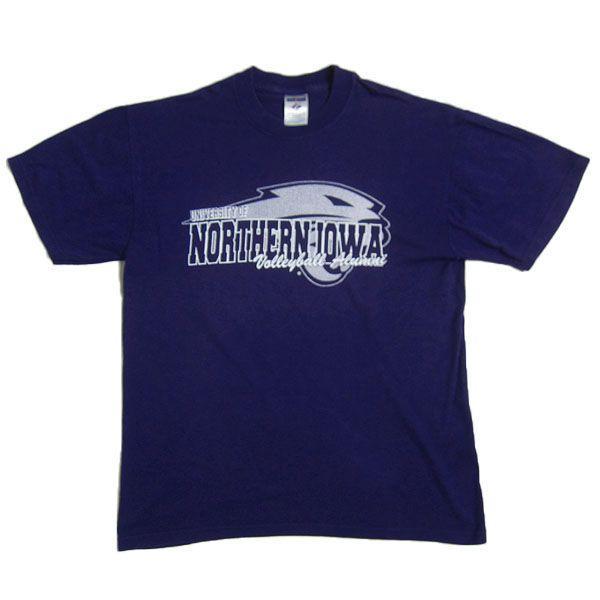カレッジプリント Tシャツ UNIVERSITY OF NORTHERN IOWA ティーシャツ JERZEES サイズM 紫色 アメリカ輸入古着 ユーズド USED #n-116の画像1