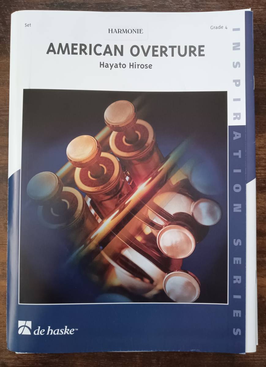 送料無料 吹奏楽楽譜 広瀬勇人：アメリカン序曲 American Overture 試聴可 スコア・パート譜セット