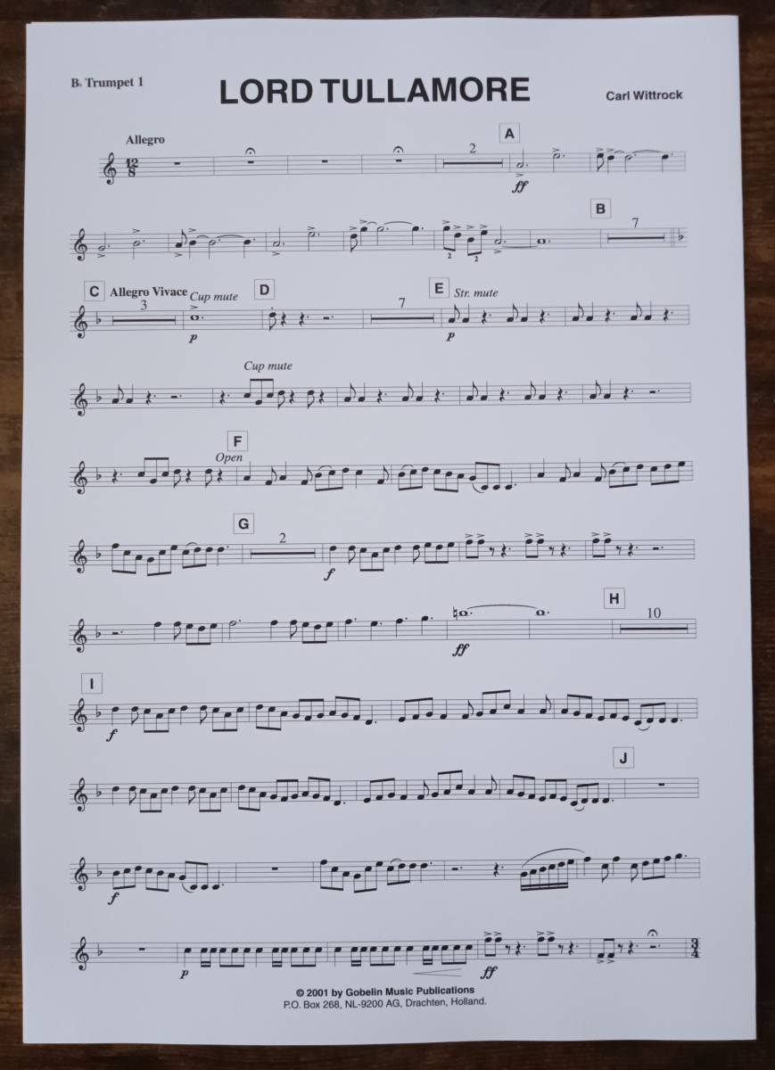 送料無料 吹奏楽楽譜 カール・ヴィトロック：ロード・タラモア（タラモア卿） 試聴可 スコア・パート譜セット_画像5