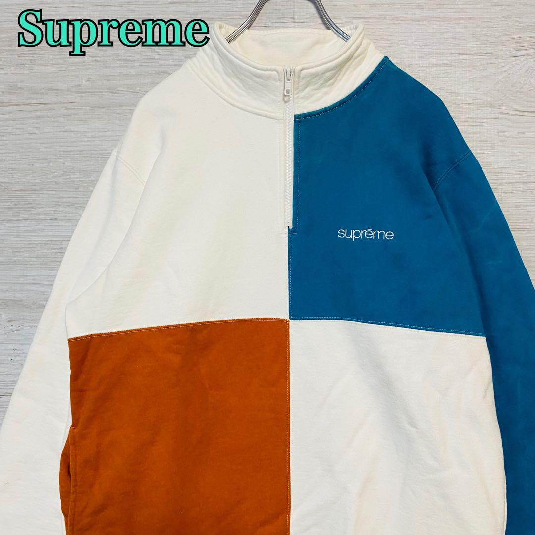Supreme Color Blocked Half Zip Sweatshirt シュプリーム スウェット