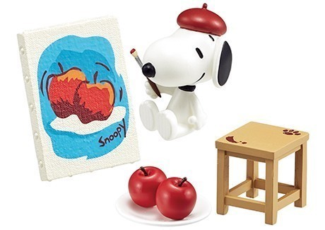 内袋未開封 リーメント◆SNOOPY's Art Studio 3.モチーフをじっくり観察 ミニチュア スヌーピー アートスタジオ りんご 椅子の画像1