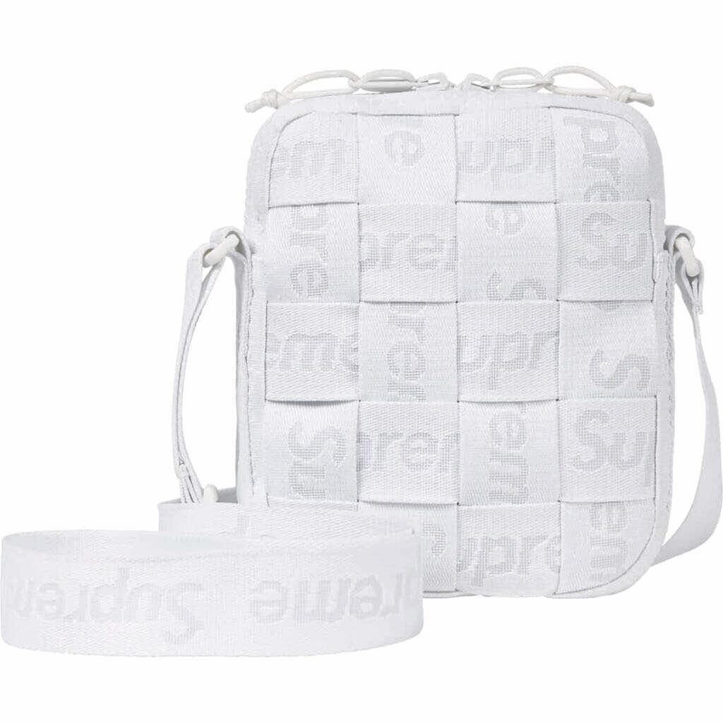 送料無料 白 Supreme Woven Shoulder Bag White 23SS シュプリーム ウーブン 編み込み ショルダーバッグ box logo ボックスロゴ 新品未使用