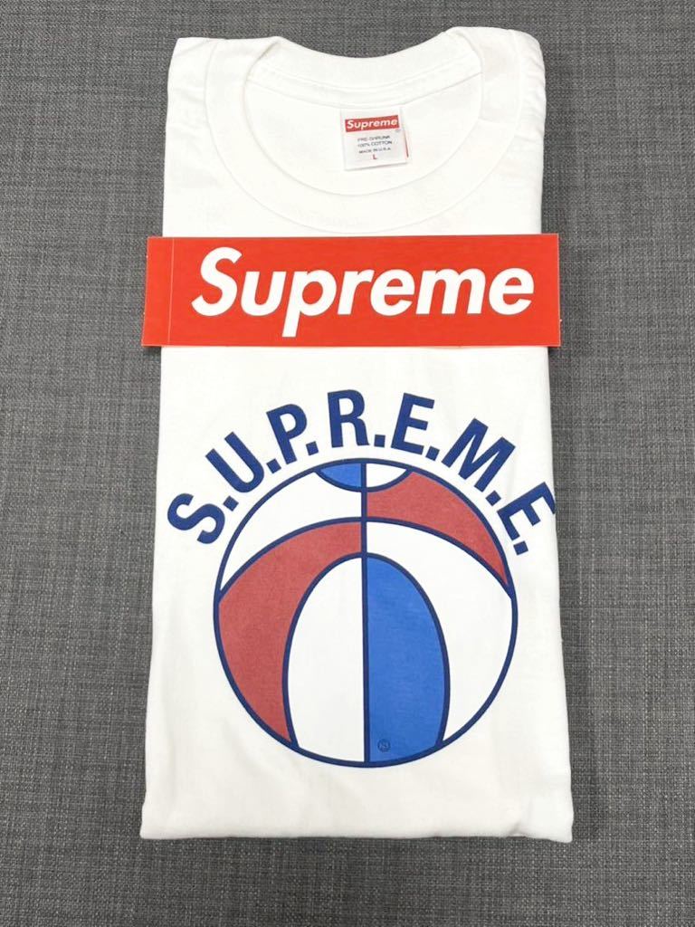 送料無料 L 白 Supreme League Tee White 23SS シュプリーム リーグ Tシャツ リーグT バスケットボール ホワイト Box Logo ステッカー 新品