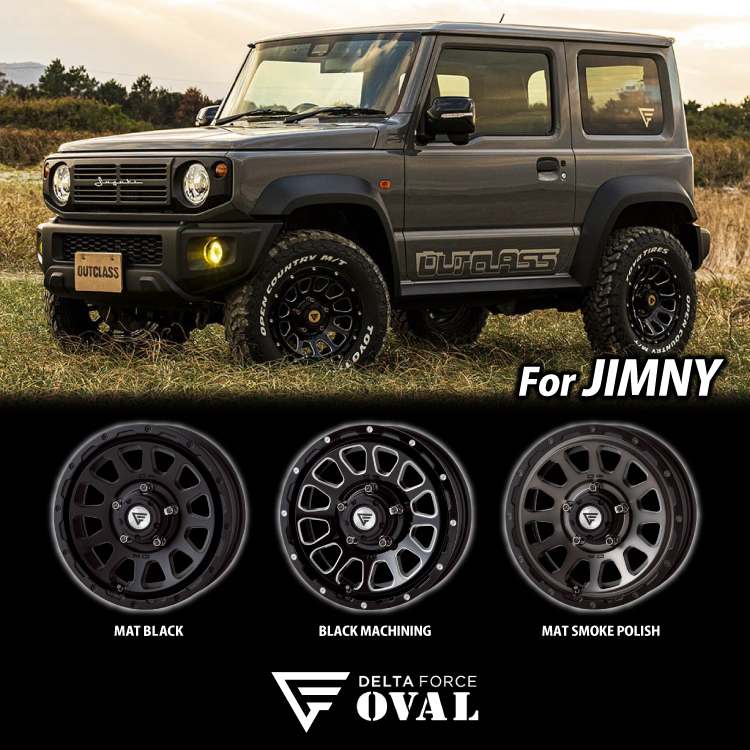 4本セット デルタフォース オーバル OVAL 16x5.5J 5/139.7 +20 MB TOYO トーヨー オープンカントリー R/T 215/70R16 BL ジムニー JB64 JB23_画像3