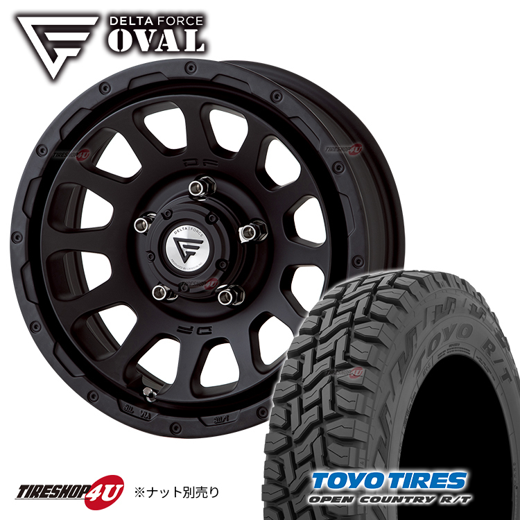 4本セット デルタフォース オーバル OVAL 16x5.5J 5/139.7 +20 MB TOYO トーヨー オープンカントリー R/T 215/70R16 BL ジムニー JB64 JB23_画像1