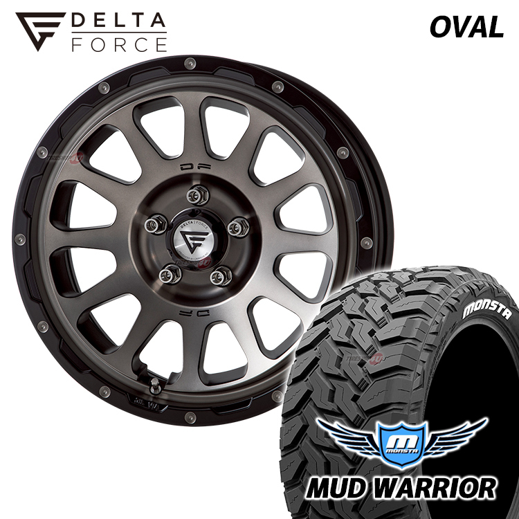 4本セット DELTA FORCE OVAL 16x7.0J 5/114.3 +35 MSP MONSTA MUD WARRIOR M/T 235/70R16 ホワイトレター デリカD5_画像1