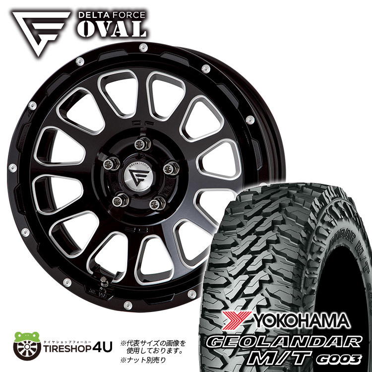 4本セット デルタフォース オーバル OVAL 16x7.0J 5/114.3 +35 +42 BSM ヨコハマ ジオランダー M/T G003 225/75R16 デリカD5_画像1