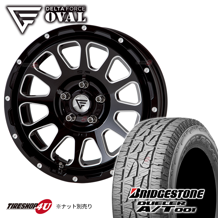 4本セット デルタフォース オーバル OVAL 16x7.0J 5/114.3 +35 +42 BSM ブリヂストン デューラー A/T001 AT001 215/70R16 BL デリカD5_画像1