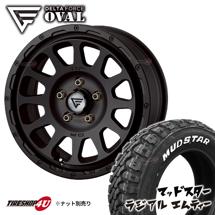 4本セット デルタフォース オーバル OVAL 17x7.0J 5/114.3 +32 MB MUDSTAR マッドスター ラジアル M/T 225/65R17 WL RAV4 ハリアー_画像1