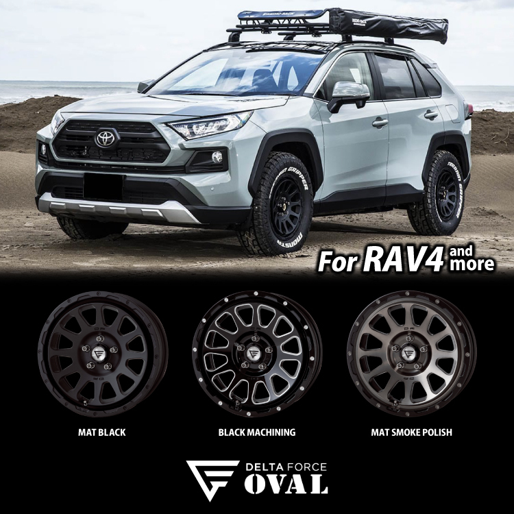 4本セット デルタフォース オーバル OVAL 17x8J 5/114.3+35 BSM MONSTA モンスタ テレーングリッパー A/T 225/65R17 WL RAV4 ハリアー_画像3