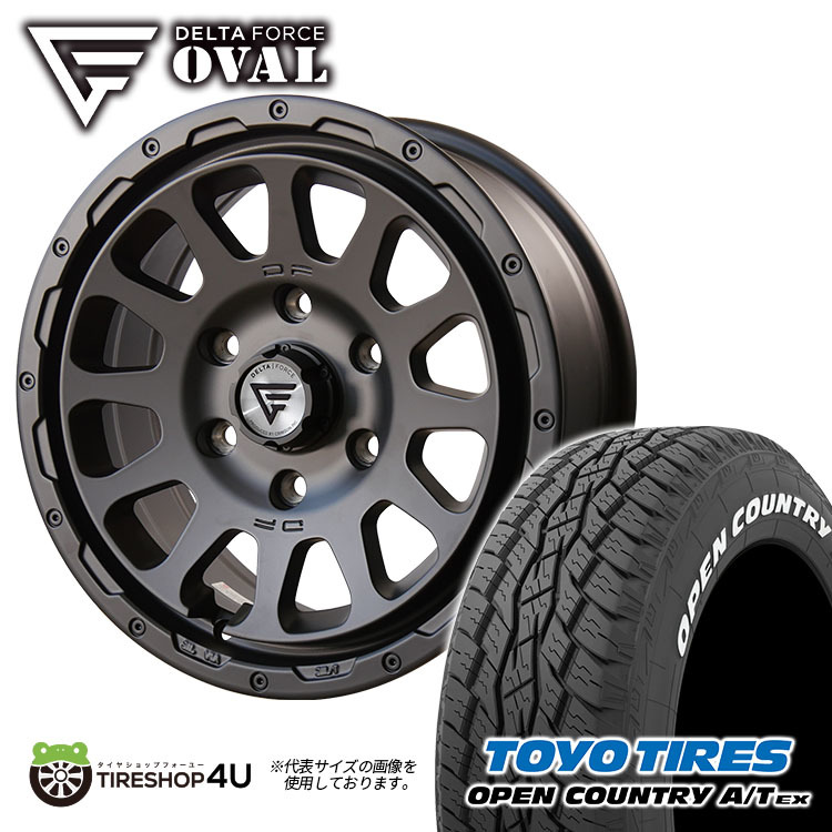 4本セット デルタフォース オーバル OVAL 16x7J 6/139.7+38 MB TOYO トーヨー オープンカントリー A/T EX 215/70R16 WL ハイエース_画像1