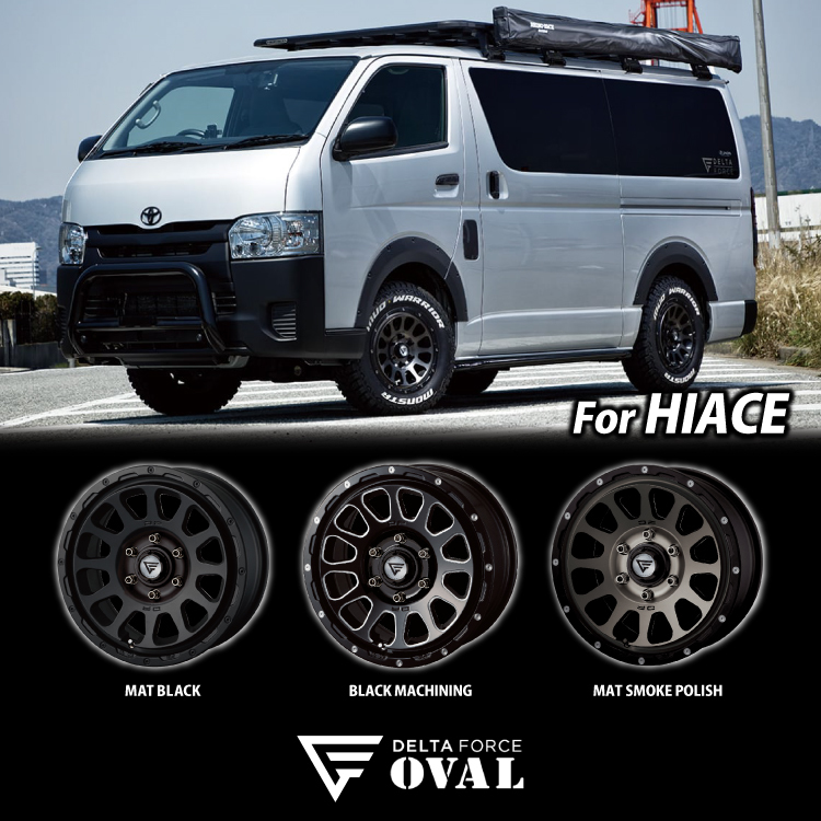 4本セット デルタフォース オーバル OVAL 16x7J 6/139.7+38 MB TOYO トーヨー オープンカントリー A/T EX 215/70R16 WL ハイエース_画像3