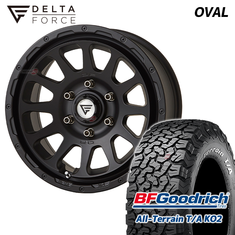 4本セット デルタフォース オーバル OVAL 17x8.0J 6/139.7 +20 MB BFグッドリッチ オールテレーン T/A KO2 265/65R17 WL プラド_画像1