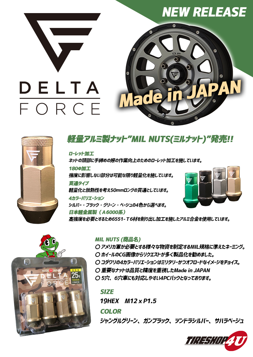 4本セット DELTA FORCE OVAL 16x7.0J 5/114.3 +35 +42 MB BFGoodrich All-Terrain T/A KO2 215/65R16 ブラックレター デリカD5_画像8