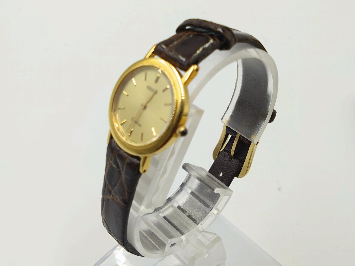 美品 SEIKO/セイコー EXCELINE エクセリーヌ 18KT 腕時計 レディース 7320-0450_画像1