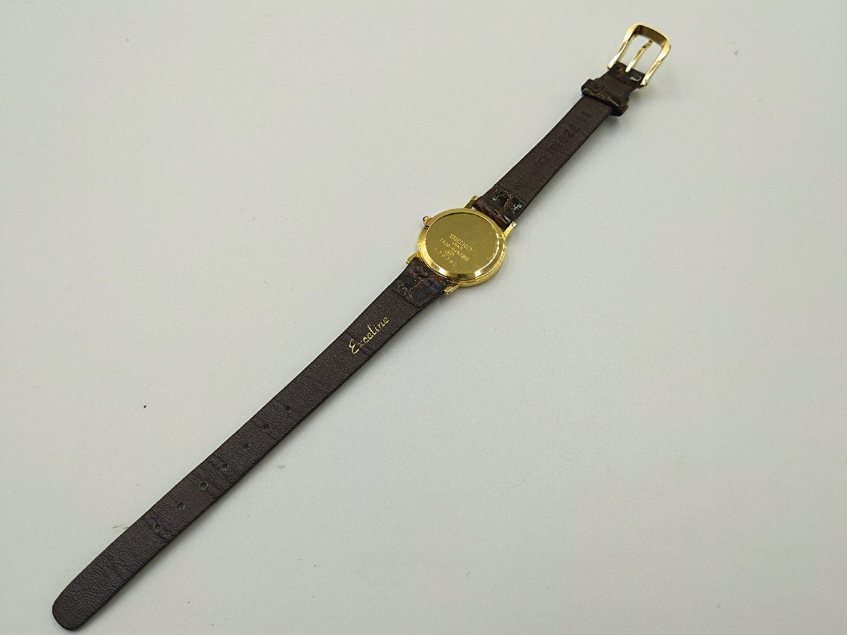 美品 SEIKO/セイコー EXCELINE エクセリーヌ 18KT 腕時計 レディース 7320-0450_画像6